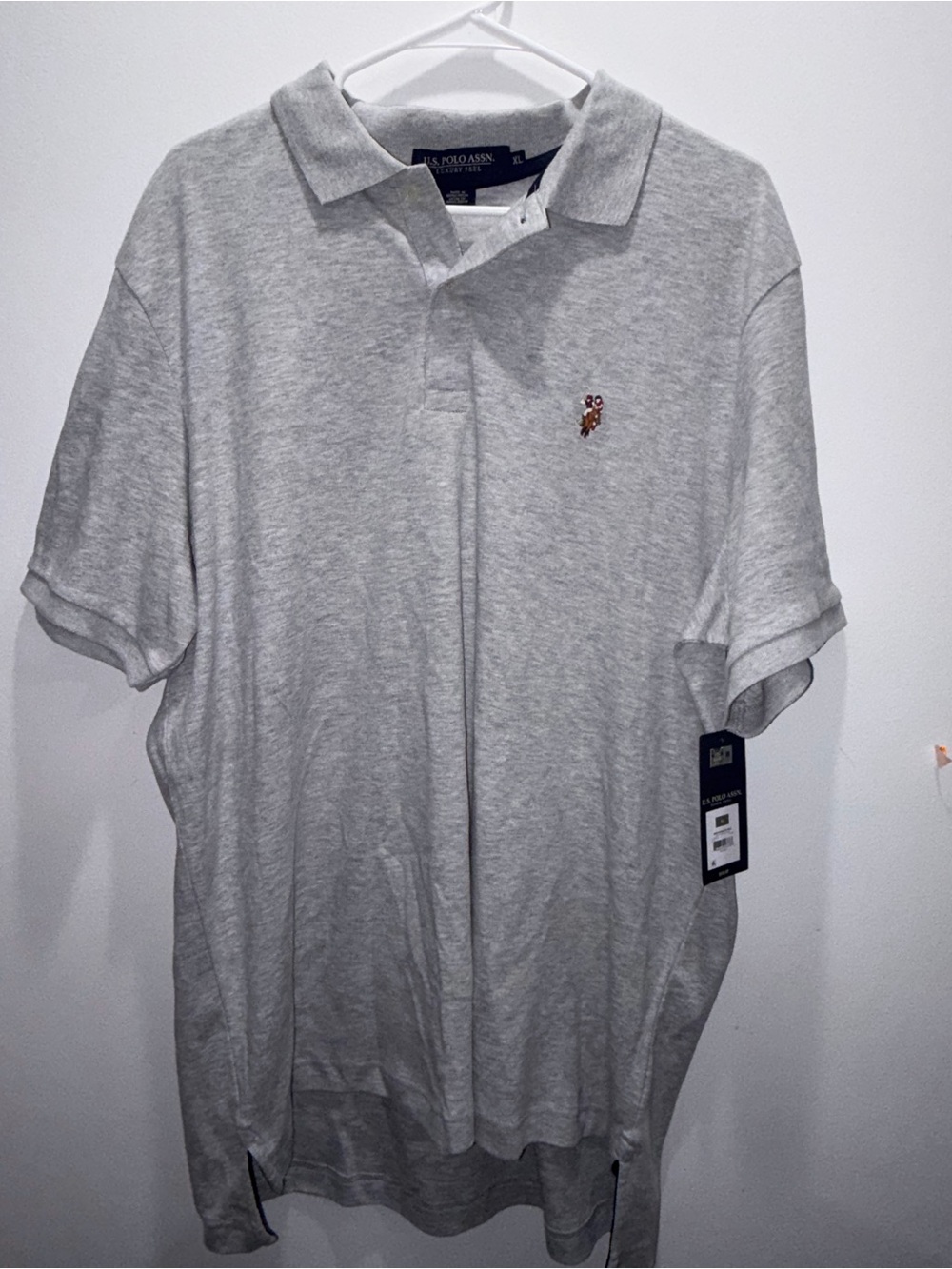 NWT U.S. Polo Assn. Light Grey Men's Classic Polo XL